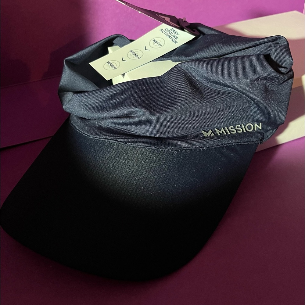MISSION - Unisex Black Performance Visor with Sweatband🧢🧢